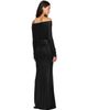 Balenciaga Balenciaga Black Off-Shoulder Maxi Dress - 3