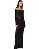 Balenciaga Balenciaga Black Off-Shoulder Maxi Dress - 4