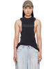 Balenciaga Balenciaga Black Ripped Tank Top - 1