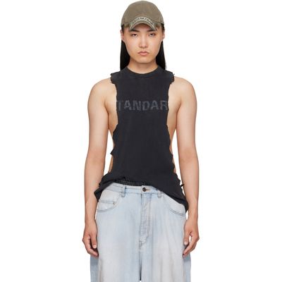 Balenciaga Balenciaga Black Ripped Tank Top