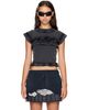 Balenciaga Balenciaga Black Ruffle T-shirt - 1