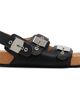 Balenciaga Balenciaga Black Scholl Edition Calfskin Flat Sandals - 1