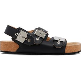 Balenciaga Balenciaga Black Scholl Edition Calfskin Flat Sandals