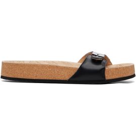Balenciaga Balenciaga Black Scholl Edition Leather Flat Sandals