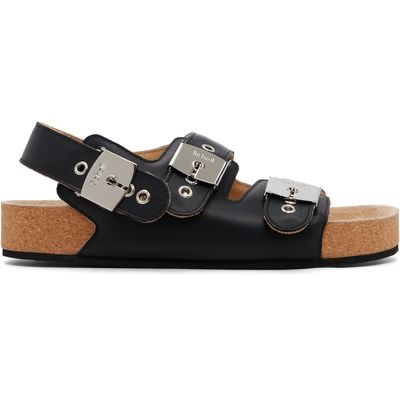 Balenciaga Balenciaga Black Scholl Edition Leather Sandals