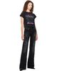 Balenciaga Balenciaga Black Shrunk 'City Of Angels' Stretch T-shirt - 4