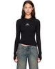 Balenciaga Balenciaga Black Ski Fitted Crewneck T-shirt - 1
