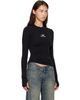 Balenciaga Balenciaga Black Ski Fitted Crewneck T-shirt - 2