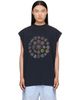 Balenciaga Balenciaga Black Spiral Crest T-Shirt - 1