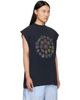 Balenciaga Balenciaga Black Spiral Crest T-Shirt - 2