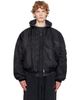 Balenciaga Balenciaga Black Standard Bomber Jacket - 1