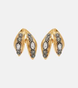 Balenciaga Balenciaga Bloom crystal-embellished earrings