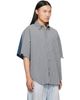 Balenciaga Balenciaga Blue Check Hybrid Shirt - 2