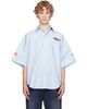 Balenciaga Balenciaga Blue Cotton Poplin Oversized Shirt - 1