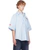 Balenciaga Balenciaga Blue Cotton Poplin Oversized Shirt - 2