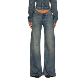 Balenciaga Balenciaga Blue Curved Waist Jeans