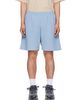 Balenciaga Balenciaga Blue Embroidered Shorts - 1