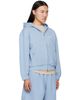 Balenciaga Balenciaga Blue Embroidered Zip-Up Hoodie - 2