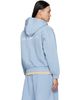 Balenciaga Balenciaga Blue Embroidered Zip-Up Hoodie - 3