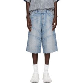 Balenciaga Balenciaga Blue Knee Dart Denim Shorts
