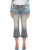 Balenciaga Balenciaga Blue Lace Flared Capri Jeans - 1