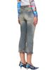 Balenciaga Balenciaga Blue Lace Flared Capri Jeans - 3