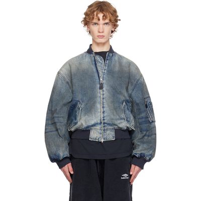 Balenciaga Balenciaga Blue Standard Denim Bomber Jacket