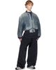 Balenciaga Balenciaga Blue Standard Denim Bomber Jacket - 4