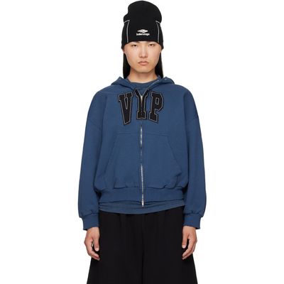 Balenciaga Balenciaga Blue 'VIP' Zip-Up Hoodie
