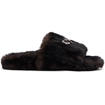 Balenciaga Balenciaga Brown Furry Slides