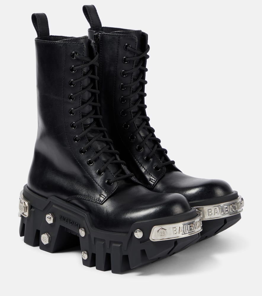 Balenciaga - Bulldozer leather ankle boots