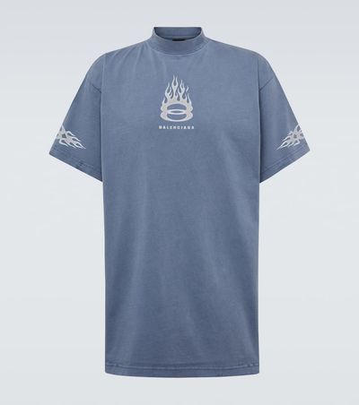 Balenciaga Balenciaga Burning Unity cotton jersey T-shirt