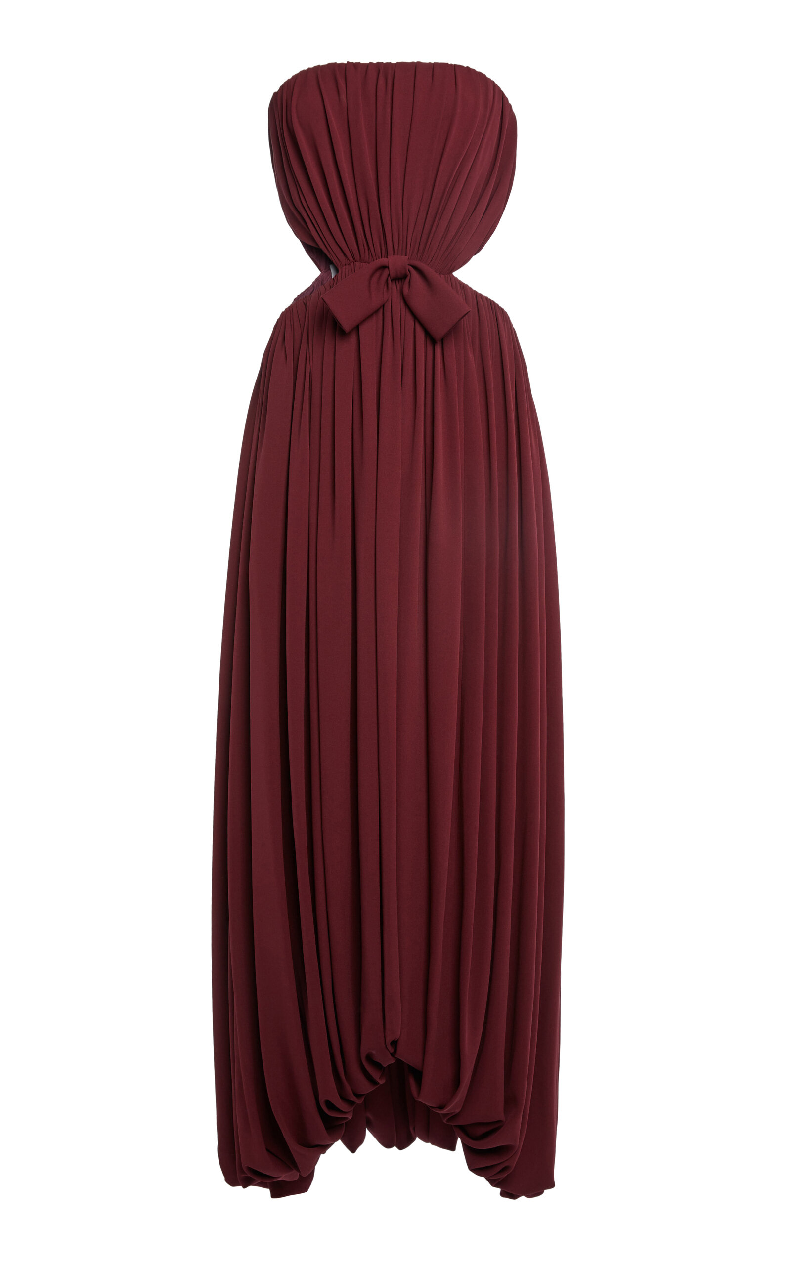 Balenciaga Balenciaga Bustier Draped Silk Maxi Dress