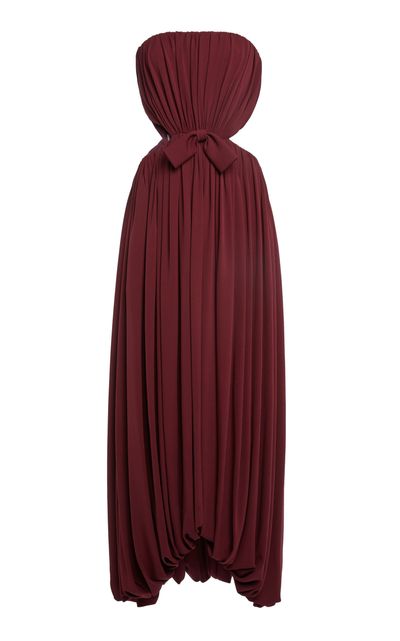 Balenciaga Balenciaga Bustier Draped Silk Maxi Dress