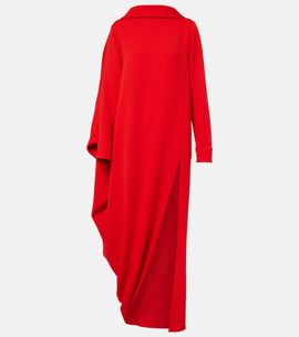 Balenciaga Balenciaga Caped silk and wool crÃªpe maxi dress