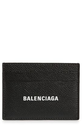 Balenciaga Balenciaga Cash Logo Leather Card Case