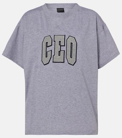 Balenciaga Balenciaga CEO Team printed cotton jersey T-shirt