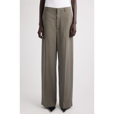 Balenciaga Balenciaga Check Wide Leg Pants
