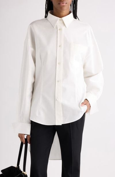 Balenciaga Balenciaga Classic Cotton & Silk Poplin Button-Up Shirt