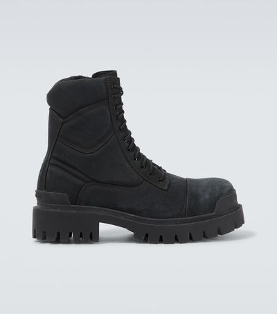 Balenciaga Balenciaga Combat Strike canvas lace-up boots