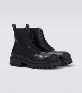 Balenciaga Balenciaga Combat Strike leather combat boots