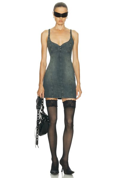 knee length dresses for ladies Balenciaga Spiral Mini Dress