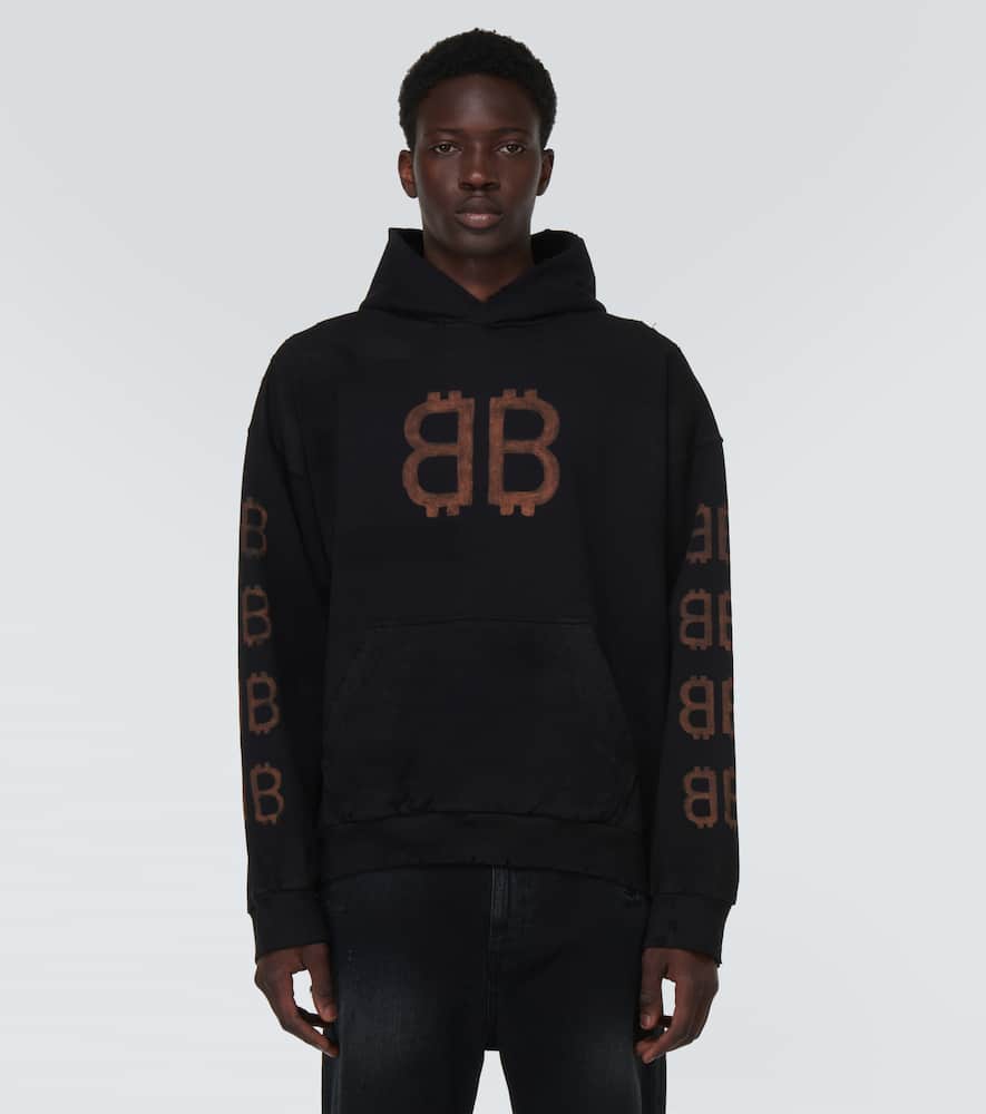 Balenciaga - Crypto cotton jersey hoodie
