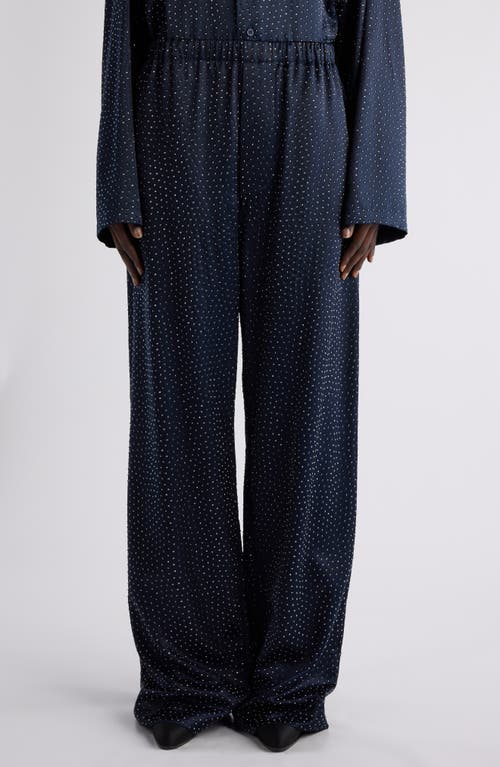 Balenciaga Balenciaga Crystal Embellished Satin Pajama Pants