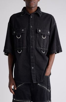 Balenciaga Balenciaga D-Ring Cotton Denim Utility Shirt