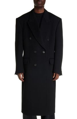 Balenciaga Balenciaga Double Breasted Wool Topcoat