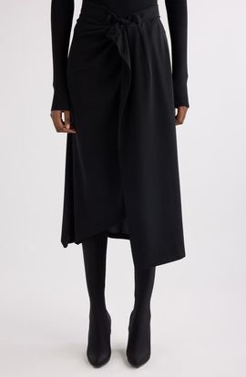 Balenciaga Balenciaga Draped Tailored Crepe Skirt