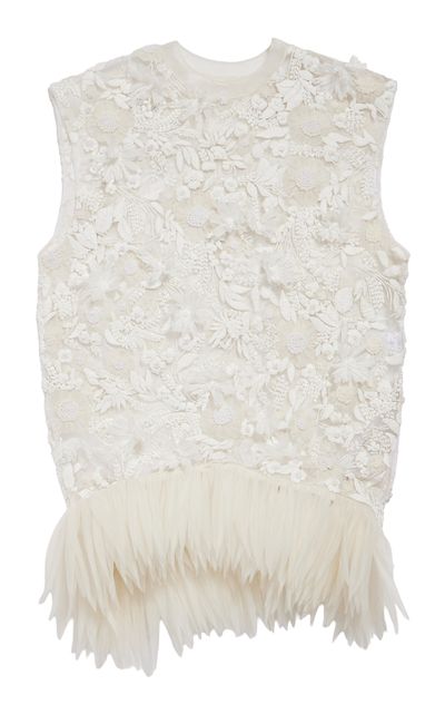 Balenciaga Balenciaga Embroidered Organza Mini Dress