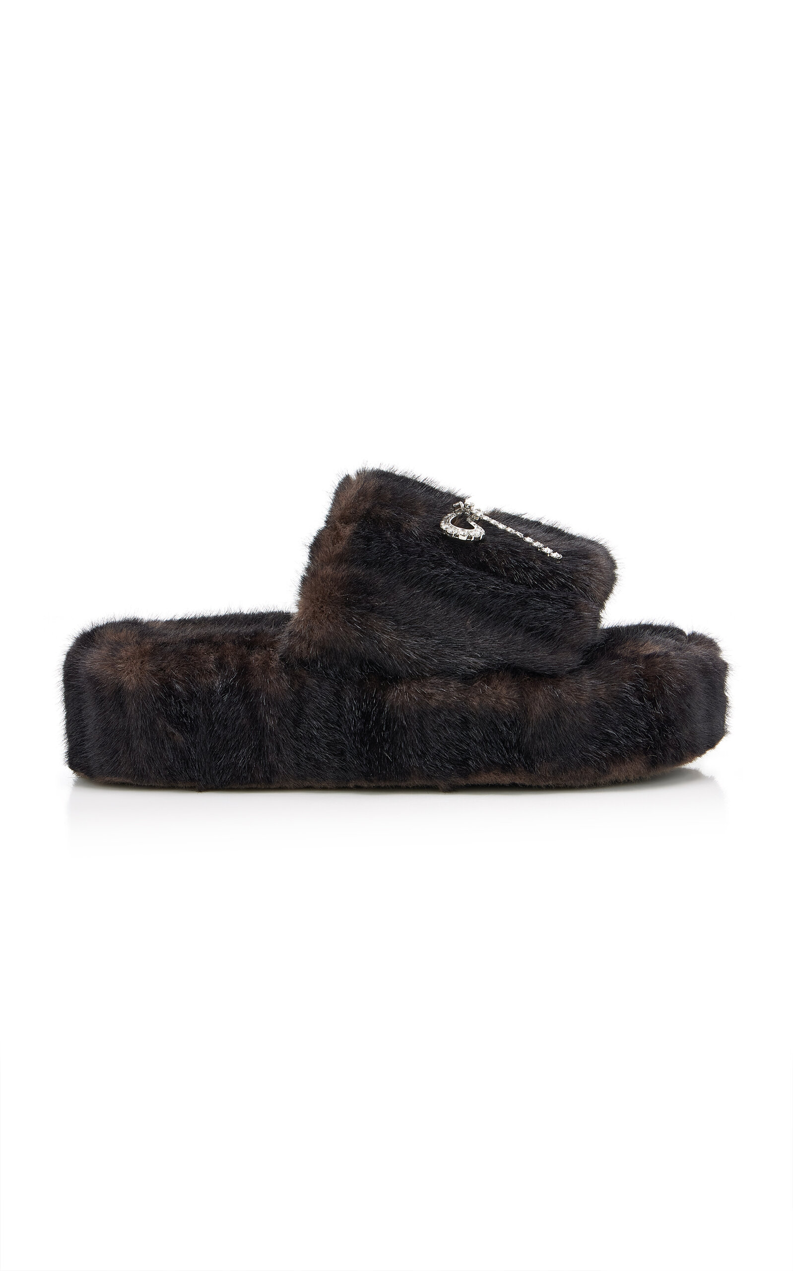 Balenciaga Balenciaga Furry Platform Slippers