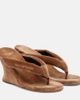 Balenciaga Balenciaga Gaeta velvet wedge thong sandals - 1